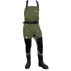 K6 SERIES VADEADOR TRANSPIRABLE CON BOTA. SUELA CAUCHO Y PINCHOS