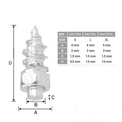 CLAVOS TUNGSTENO AGC ROSCADO 20 ud