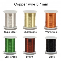 PACK 6PC Hilo de cobre AGC de colores 0.1mm